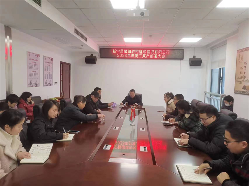 新宁县农村投召开2023年度复工复产部署大会